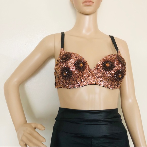 ARDEN B Embellished Razzle Dazzle Bra - Picture 1 of 3